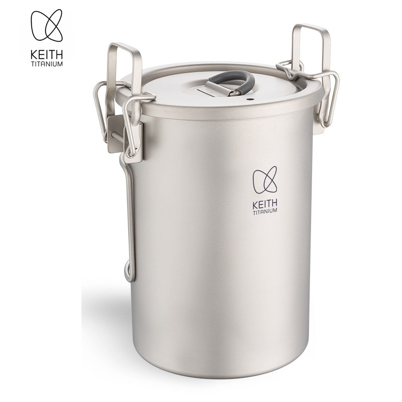 Camping Cooking Utilities - KEITH Reiskocher aus reinem Titan, 900