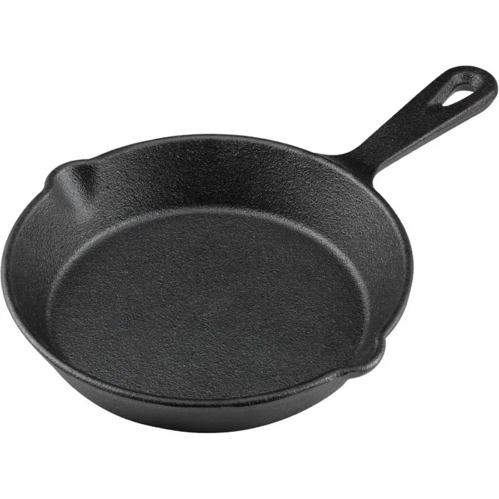 Camping Cooking Cast Iron - 1 Stück 20CM Voreingebrannte Ofenfeste Gusseisen-Bratpfanne