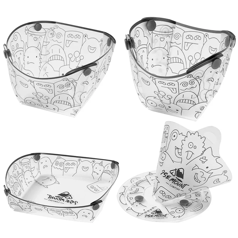 Camping Cooking Disc - PP faltbares Geschirr, tragbares Camp-Besteck-Set, Schüssel/Tasse/Teller/Kaffee-Tropffilter,