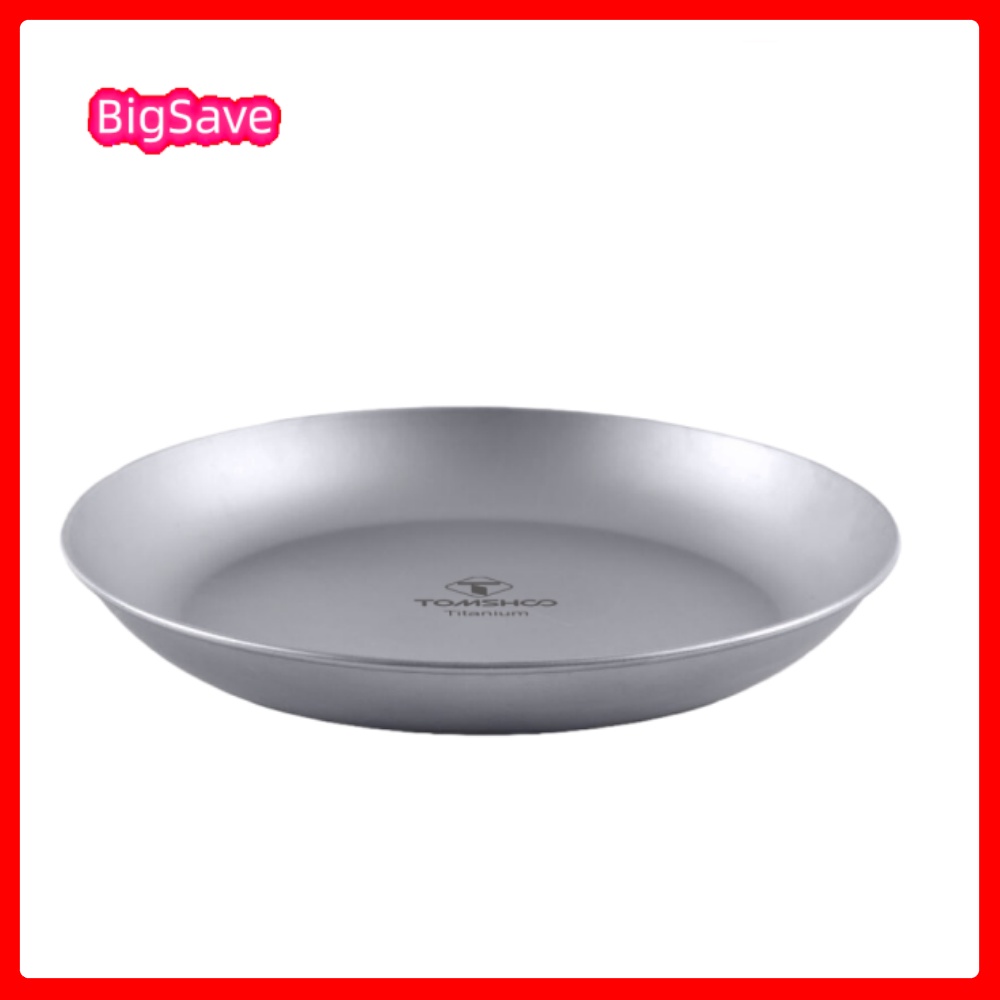 Camping Cooking Disc - Tragbarer runder Titan-Campingteller, ultraleichtes Outdoor-Geschirr, spülmaschinenfest,