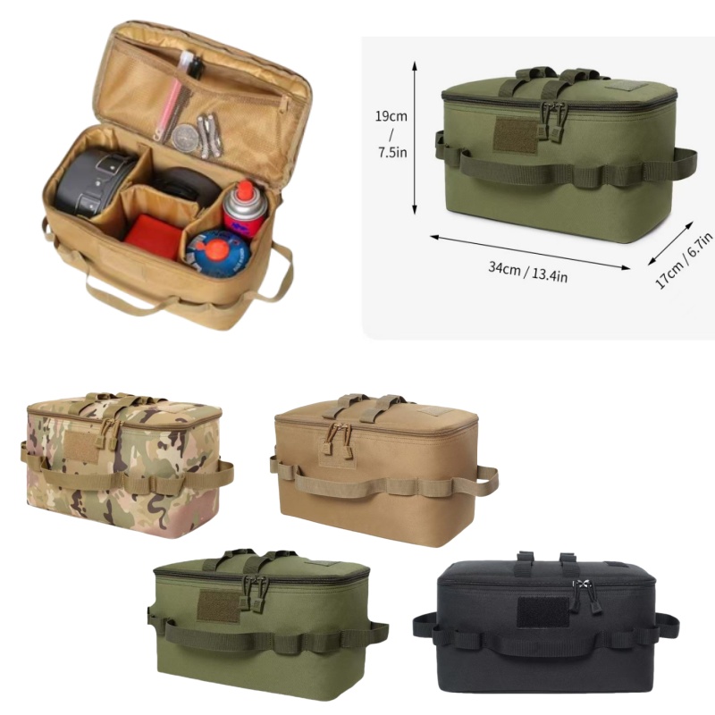 Camping Cooking Bag - Outdoor-Tasche, Camping-Aufbewahrungstasche, Kochutensilien-Organizer, tragbar, Geschirr, Handtasche,