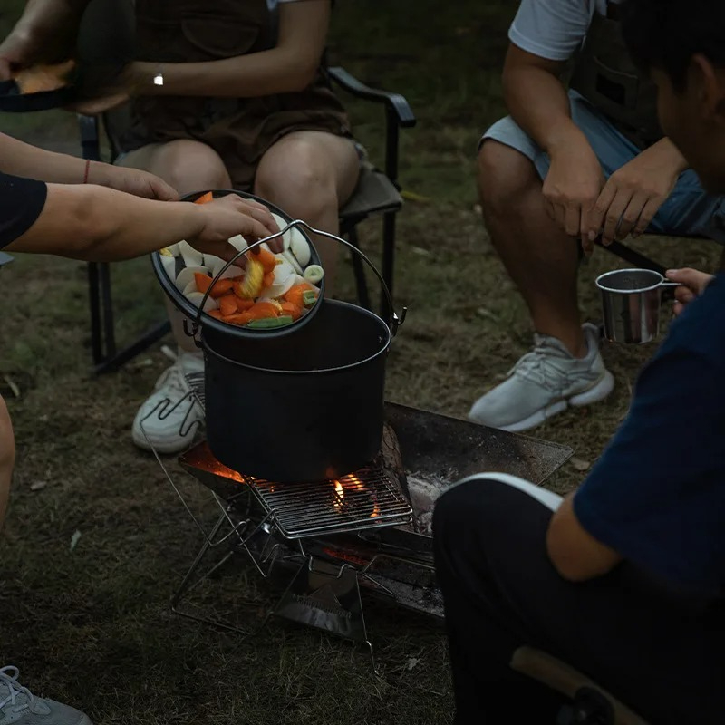 Camp Grill Portable Folding - CAMPINGMOON Edelstahl Klappbarer Tragbarer Grill für