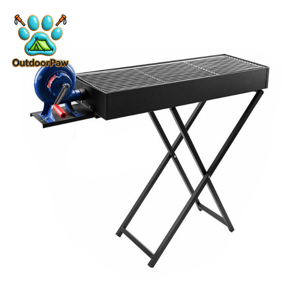 Camp Grill Portable Folding - Tragbarer, faltbarer Edelstahl-Holzkohlegrill für Camping im