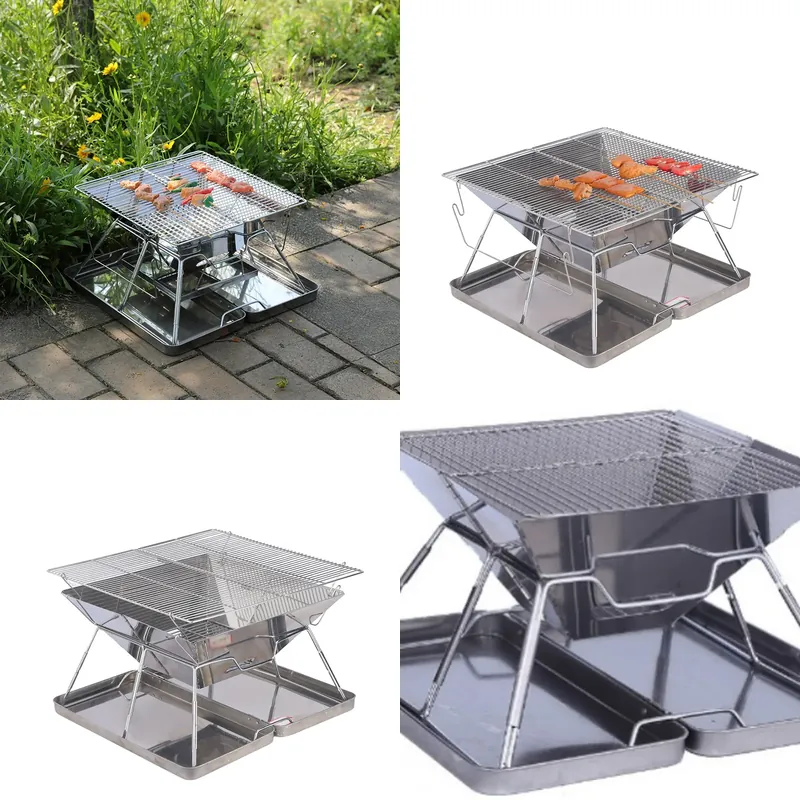 Camp Grill Portable Folding - Klappbarer Outdoor-Grill, Amazon-Bestseller, tragbarer Holzofen aus