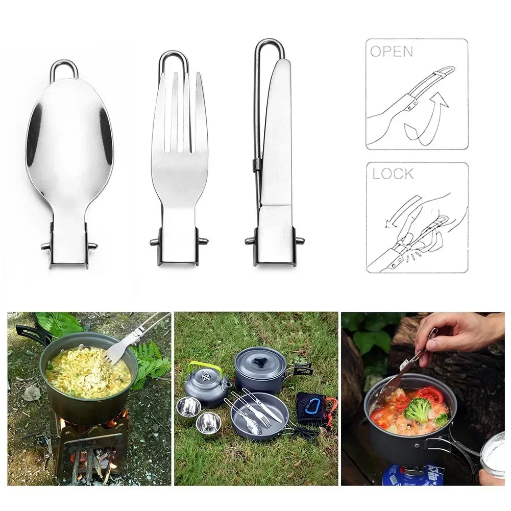 Camping Cooking And Cutlery Set - 1Set Outdoor Camping Picknick Kochen Set