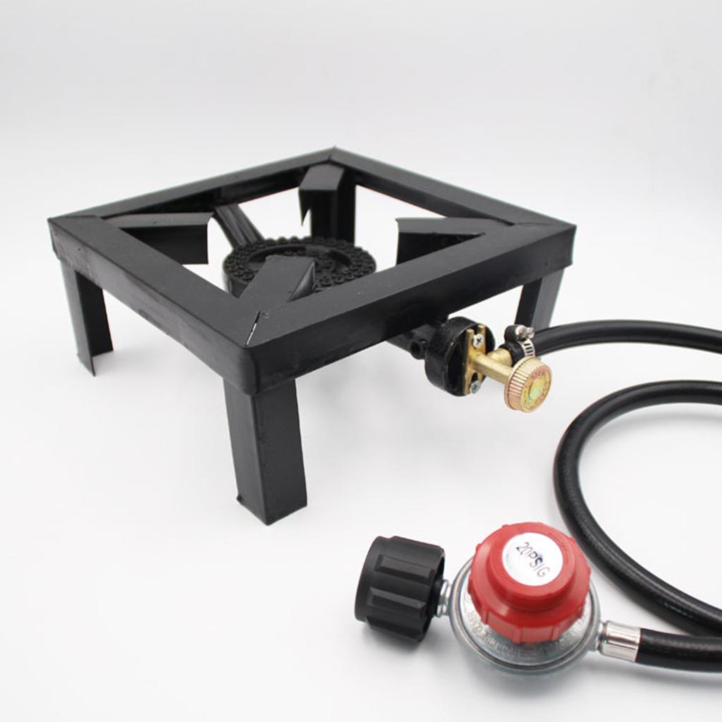 Camping Cooking Cast Iron - Tragbarer Gasherd aus Gusseisen für Terrasse,