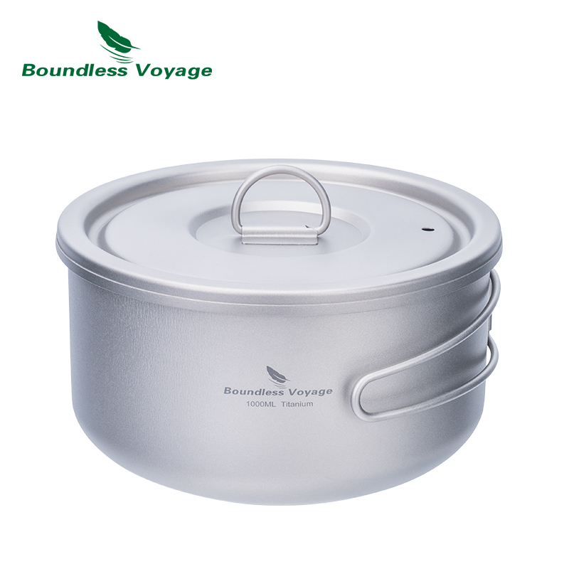 Camping Cooking Utilities - Boundless Voyage Titan-Campingtopf mit Deckel, ultraleichter