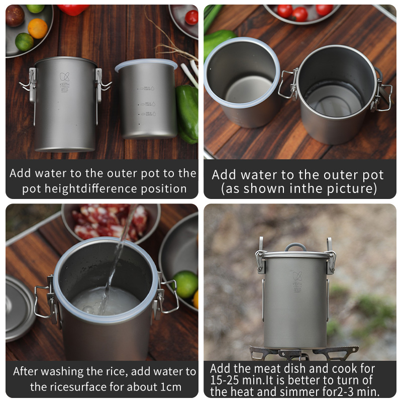 KEITH Reiskocher aus reinem Ti – Camping Cooking Utilities Bewertung und Preis