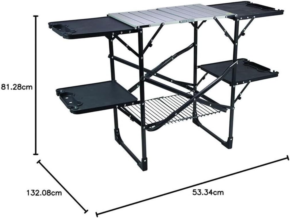 Schlanker, faltbarer Camping-K – Camping Cooking Table With Storage Bewertung und Preis