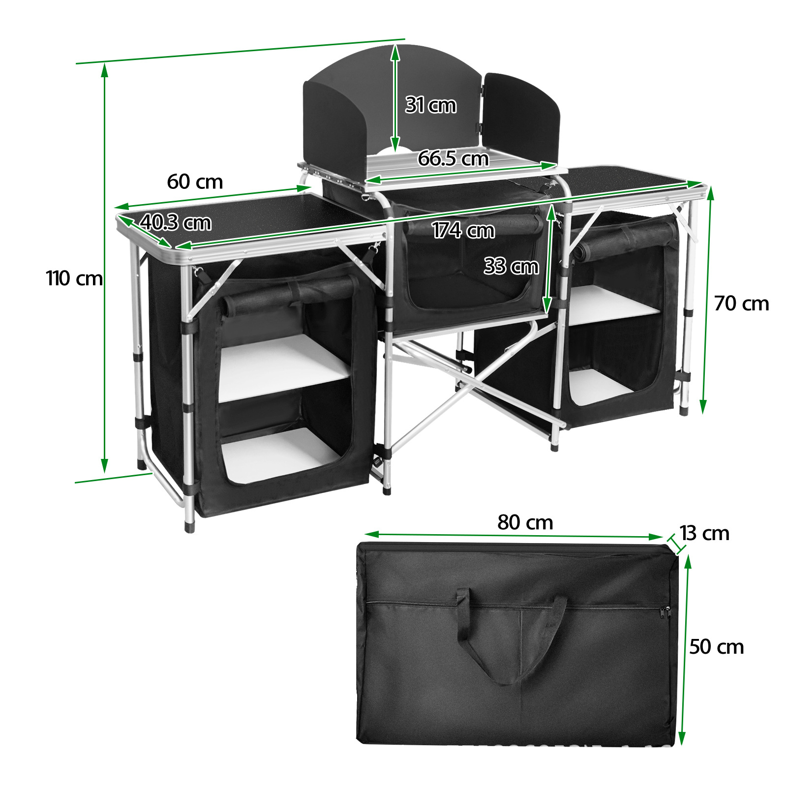 Meistverkaufte Outdoor-Camping – Camping Cooking Table With Storage Bewertung und Preis