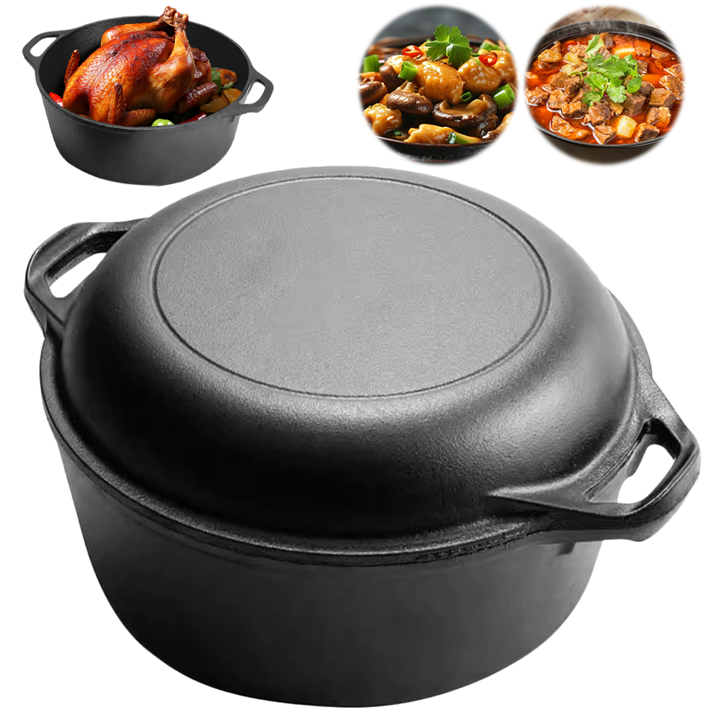2-in-1 Gusseisen Dutch Oven To – Camping Cooking Cast Iron Bewertung und Preis