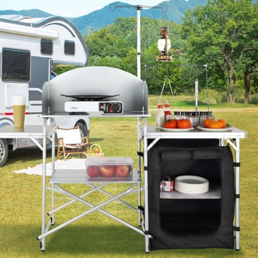 Camping-Küchentisch, Klappbare – Camping Cooking Table With Storage Bewertung und Preis
