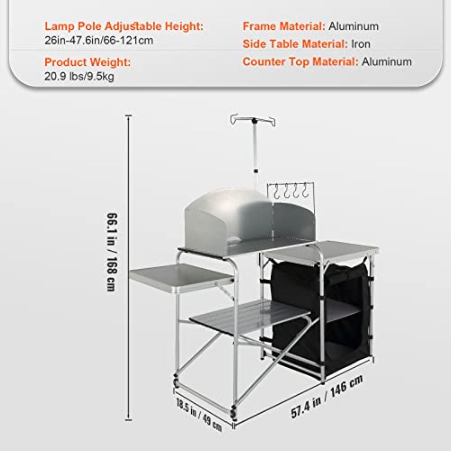Camping-Küchentisch, Klappbare – Camping Cooking Table With Storage Bewertung und Preis