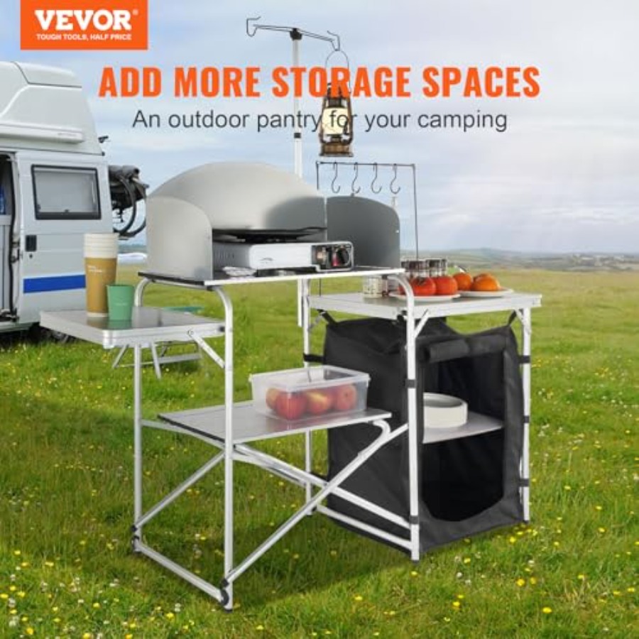 Camping-Küchentisch, Klappbare – Camping Cooking Table With Storage Bewertung und Preis