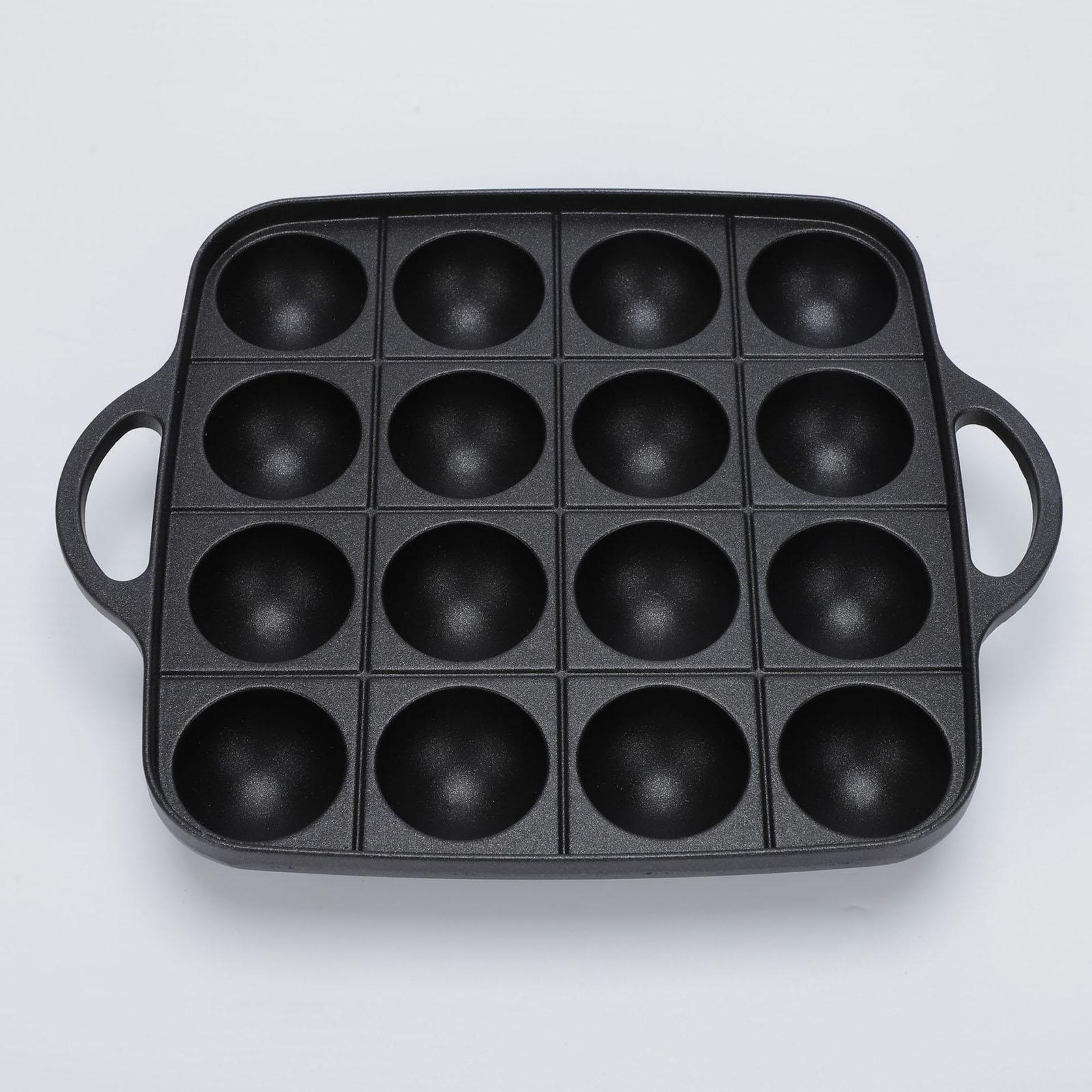 Takoyaki-Grillpfanne, 16 Mulde – Camping Cooking Cast Iron Bewertung und Preis
