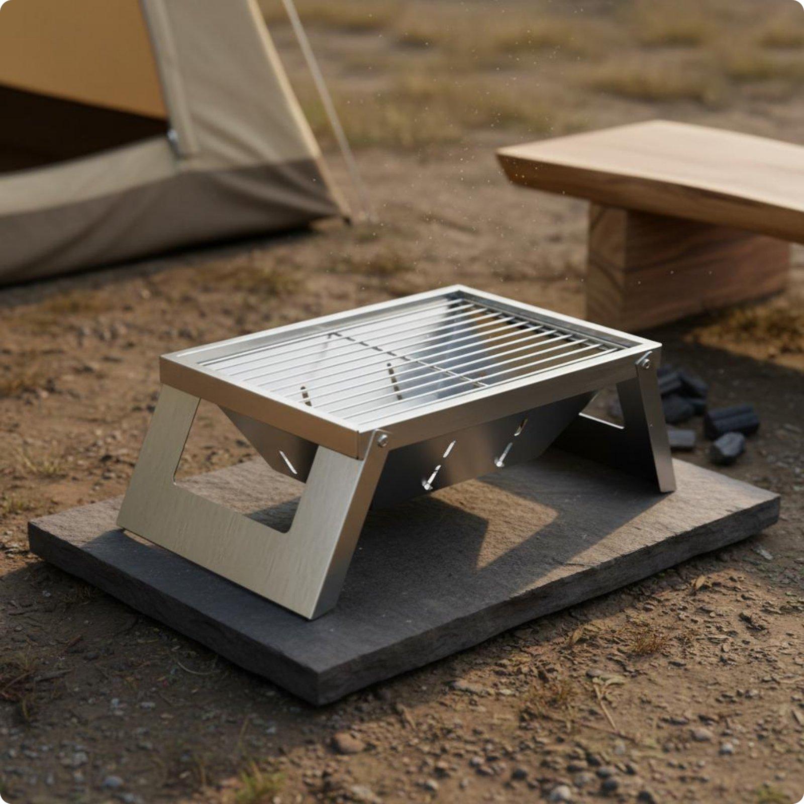 Tragbarer Klappgrill aus Edels – Camp Grill Portable Folding Bewertung und Preis