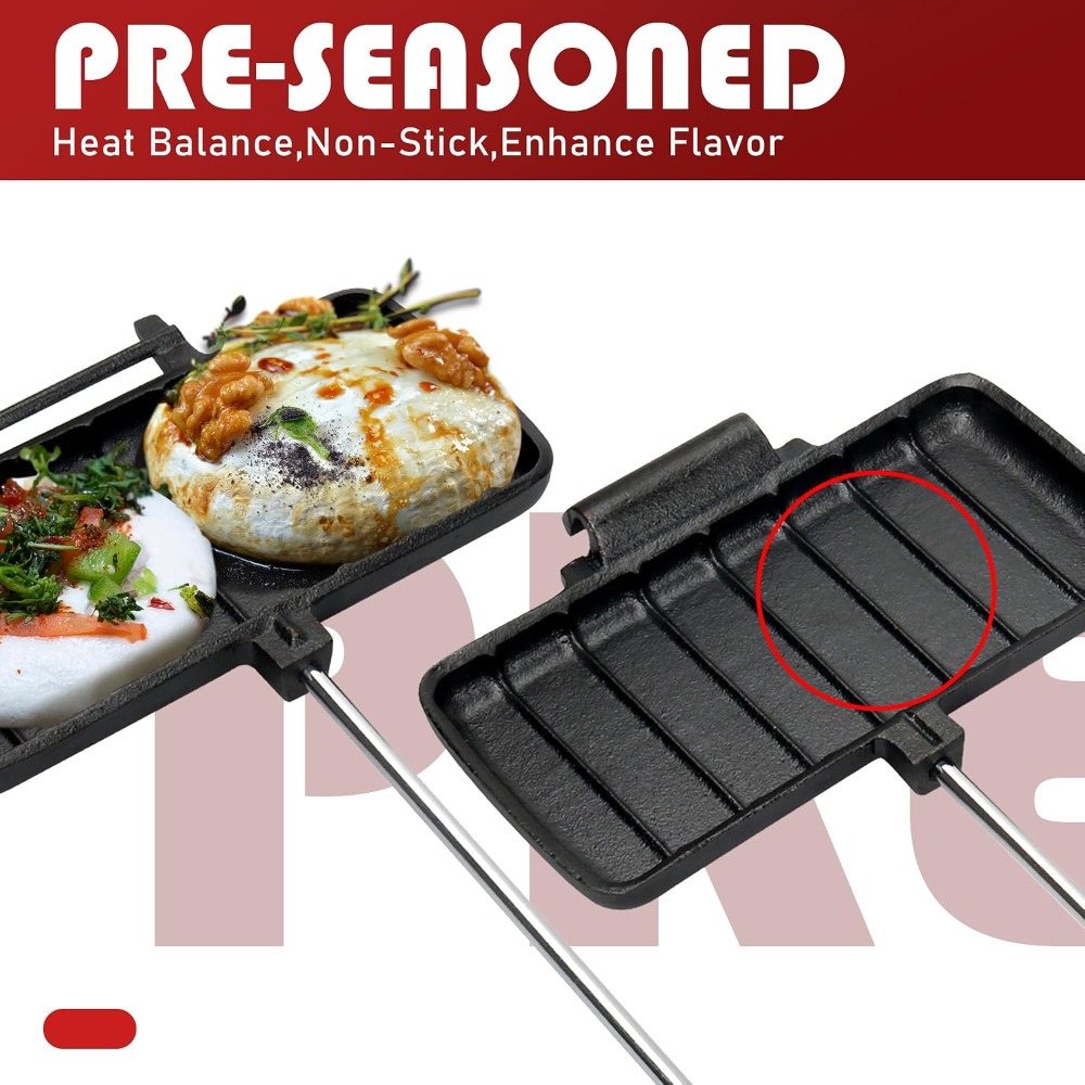 Doppel-Pie-Iron aus Gusseisen  – Camping Cooking Cast Iron Bewertung und Preis