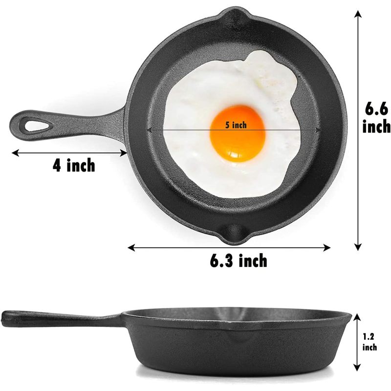 6-Zoll-Gusseisenpfanne, Bratpf – Camping Cooking Cast Iron Bewertung und Preis
