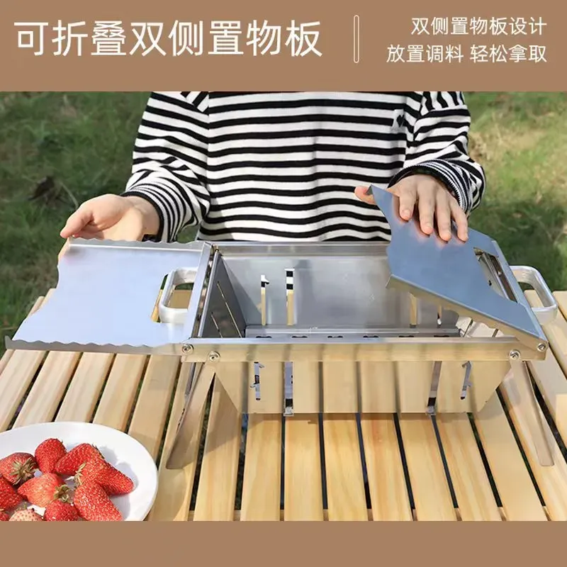 Tragbarer Edelstahl-Holzkohleg – Camp Grill Portable Folding Bewertung und Preis