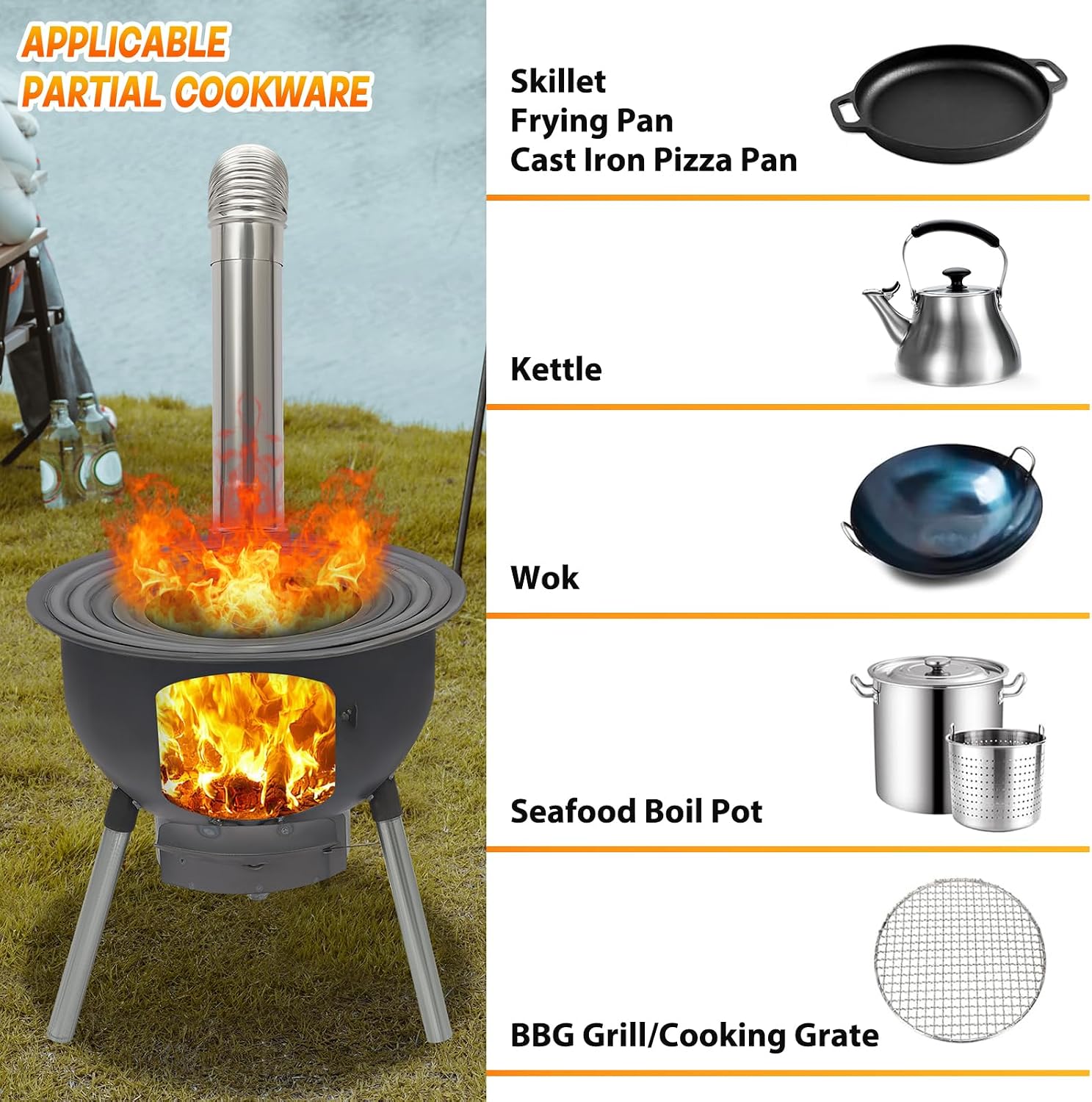 Tragbarer Holzofen für Camping – Camping Hiking Cooking Bewertung und Preis