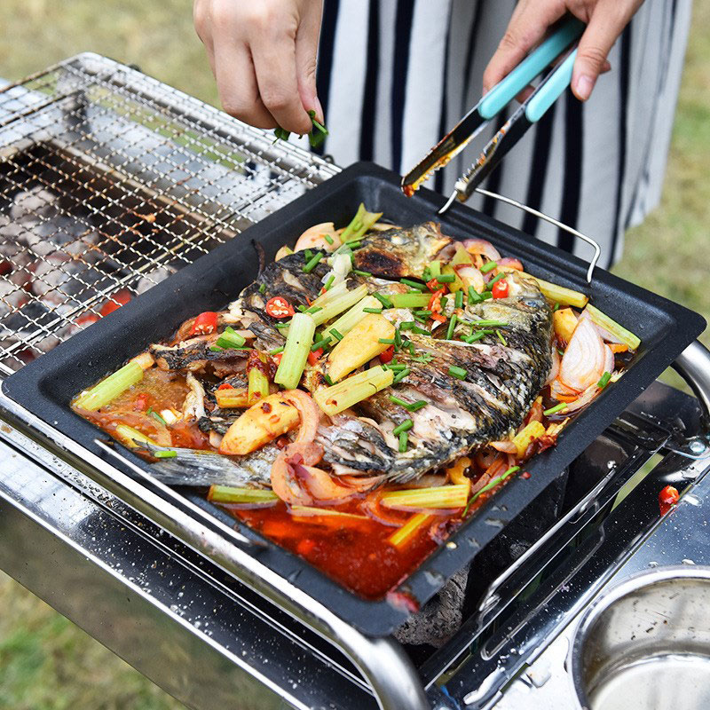 Dicke quadratische Grillpfanne – Camping Hiking Cooking Bewertung und Preis