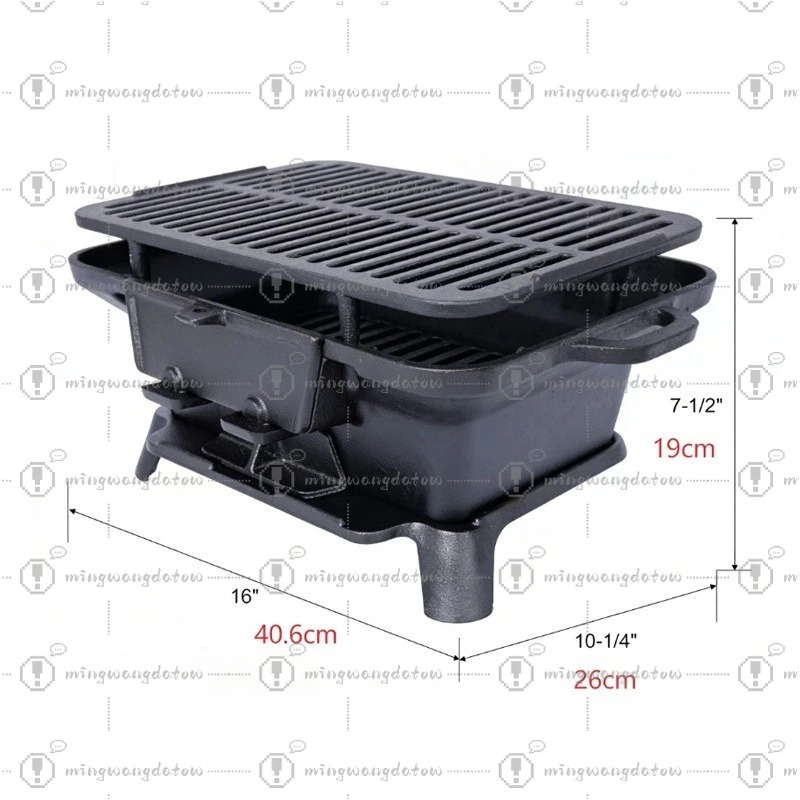 Gusseisen-Holzkohlegrill Unbes – Camping Cooking Cast Iron Bewertung und Preis