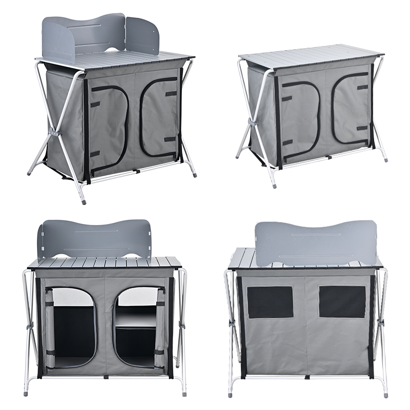 Aluminium Klappbarer Outdoor T – Camping Cooking Table With Storage Bewertung und Preis