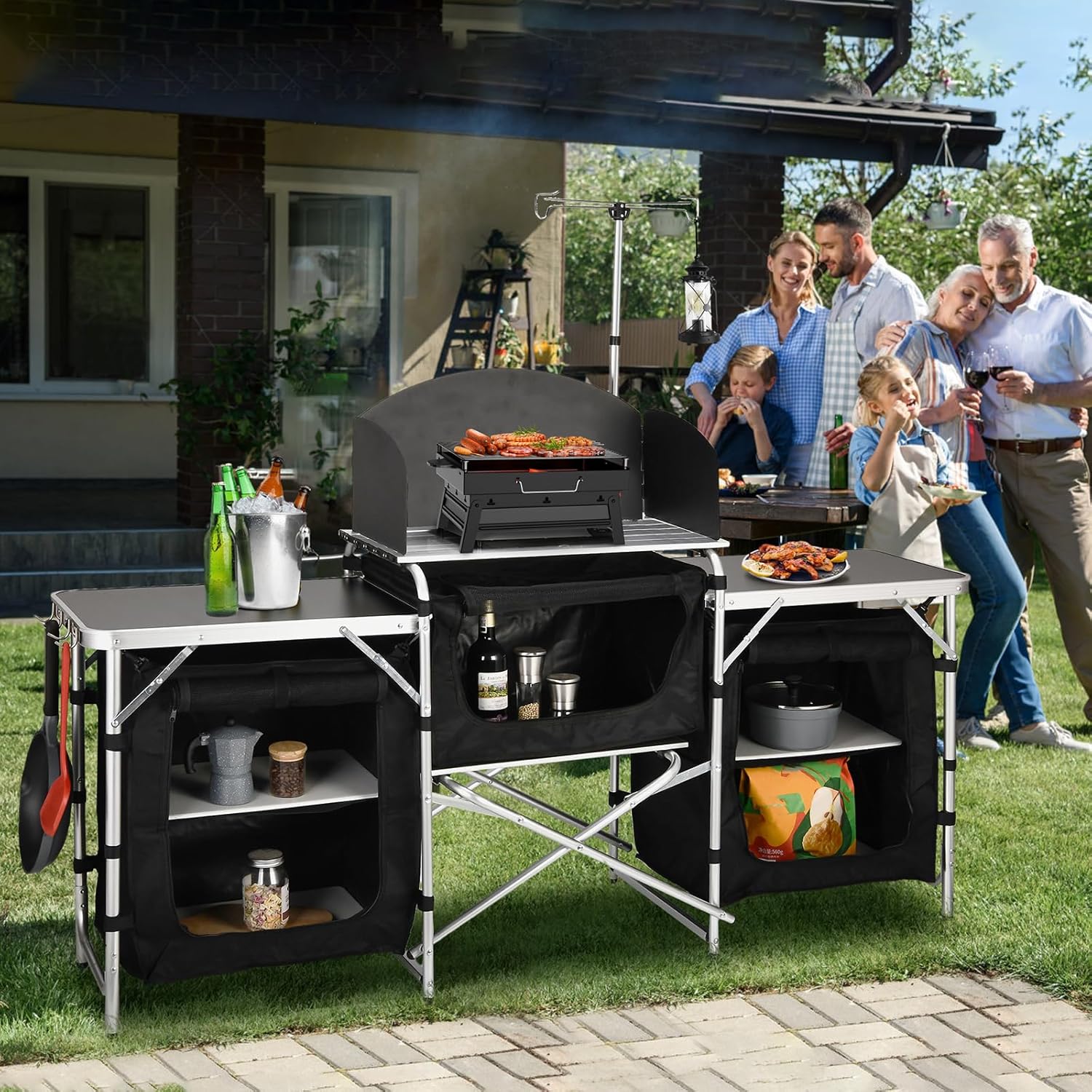 Aluminium Klappbarer Camping-K – Camping Cooking Table With Storage Bewertung und Preis