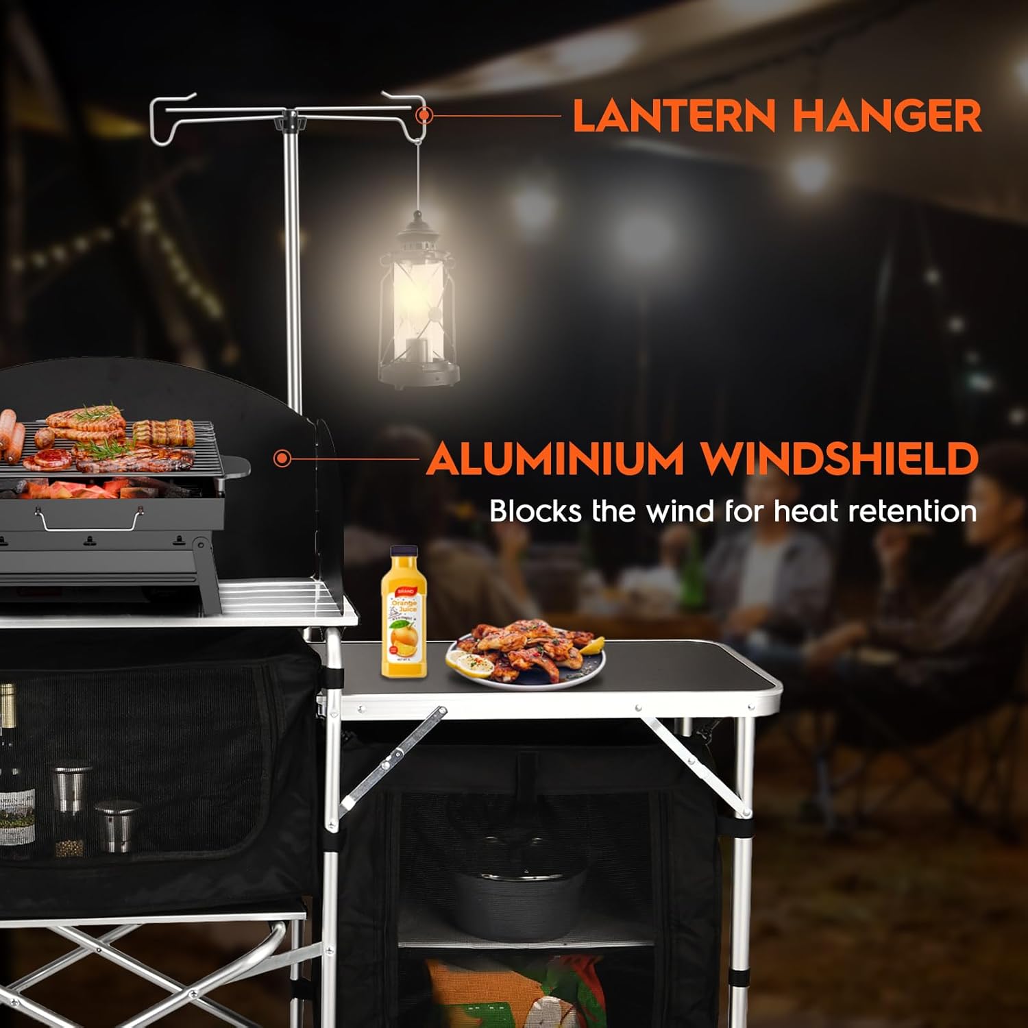 Aluminium Klappbarer Camping-K – Camping Cooking Table With Storage Bewertung und Preis