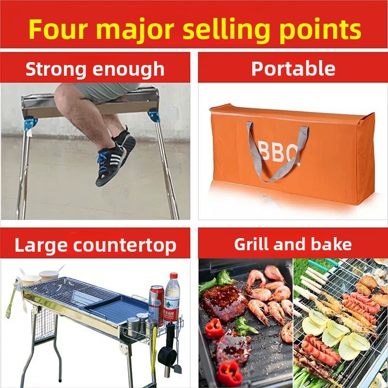 Großer klappbarer Holzkohlegri – Camp Grill Portable Folding Bewertung und Preis