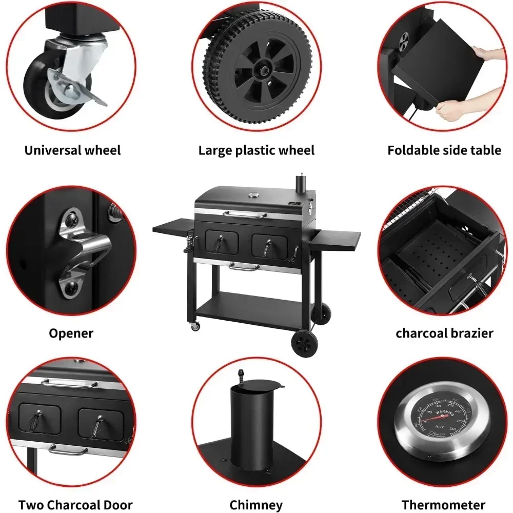 L #   Für Holzkohlegrill, Outd – Camping Cooking Materials Bewertung und Preis