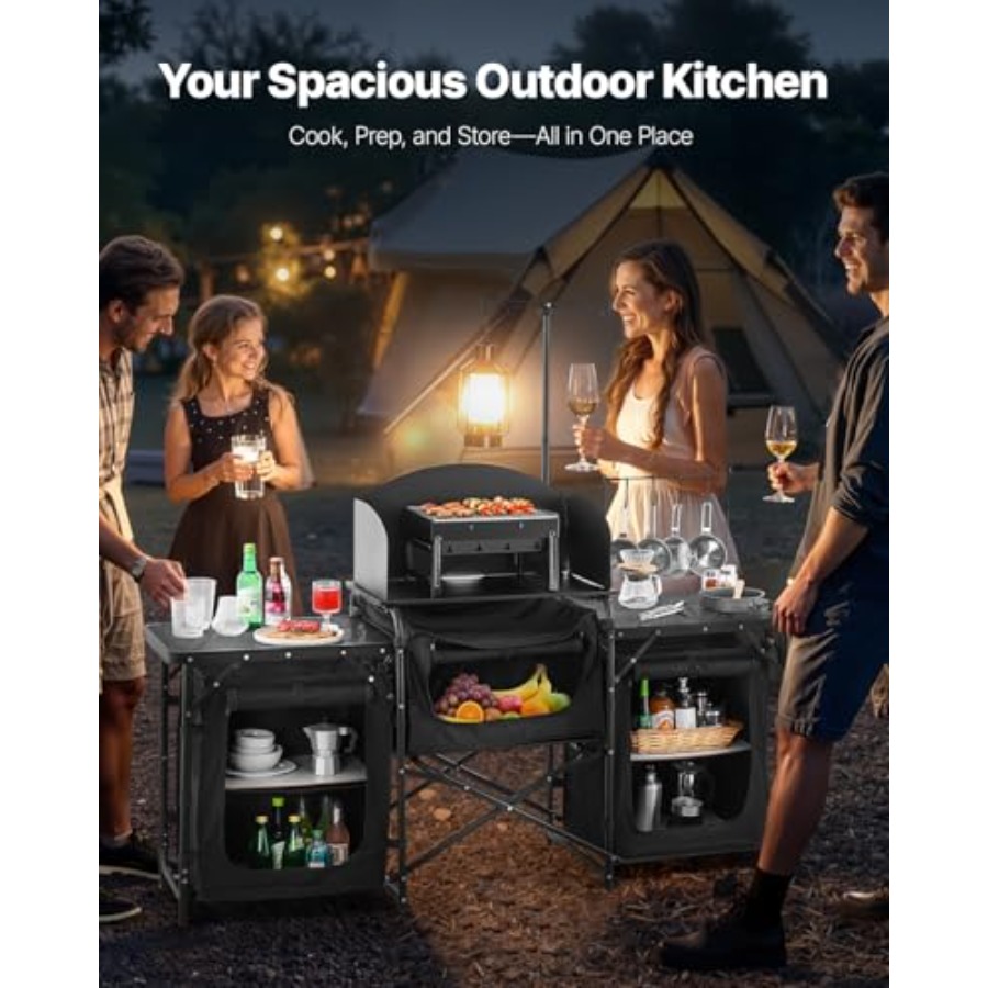 Camping-Küchentisch, Outdoor-C – Camping Cooking Table With Storage Bewertung und Preis