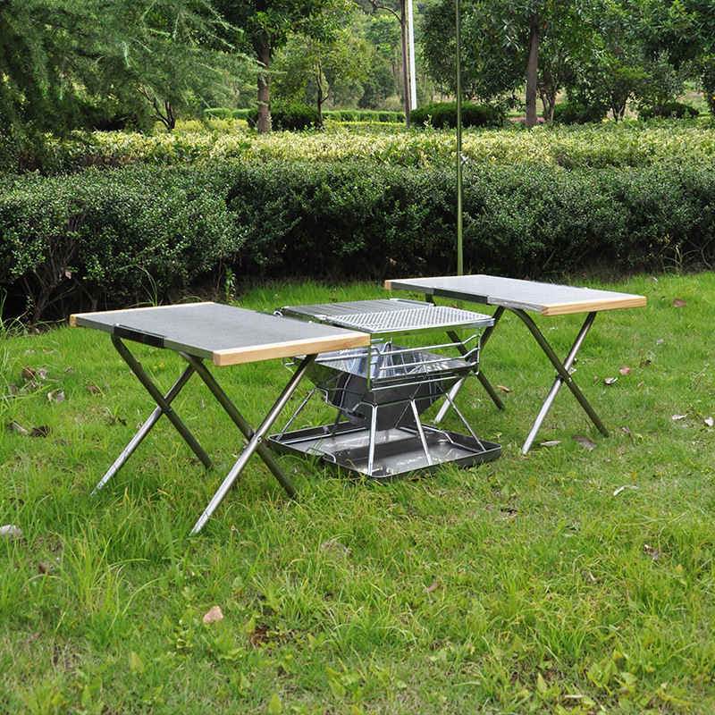 Tragbarer Edelstahl-Campingtis – Camping Cooking Table With Storage Bewertung und Preis
