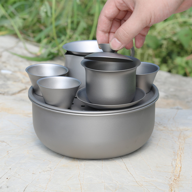 Teeservice aus reinem Titan, t – Camping Cooking Table With Storage Bewertung und Preis